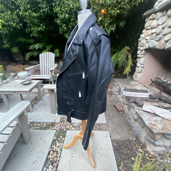 Reclaimed Vintage Oversize Leather Biker Jacket - Picture 4 of 10